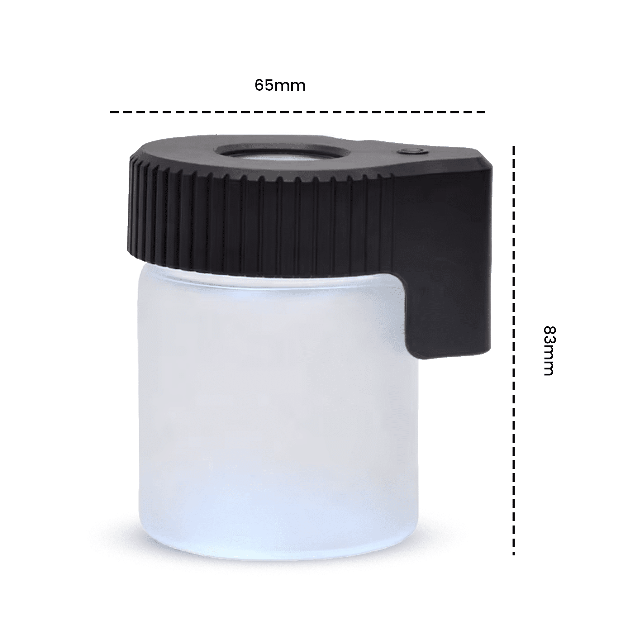 Custom Magnify Light Up Jar with LED light illuminating contents.