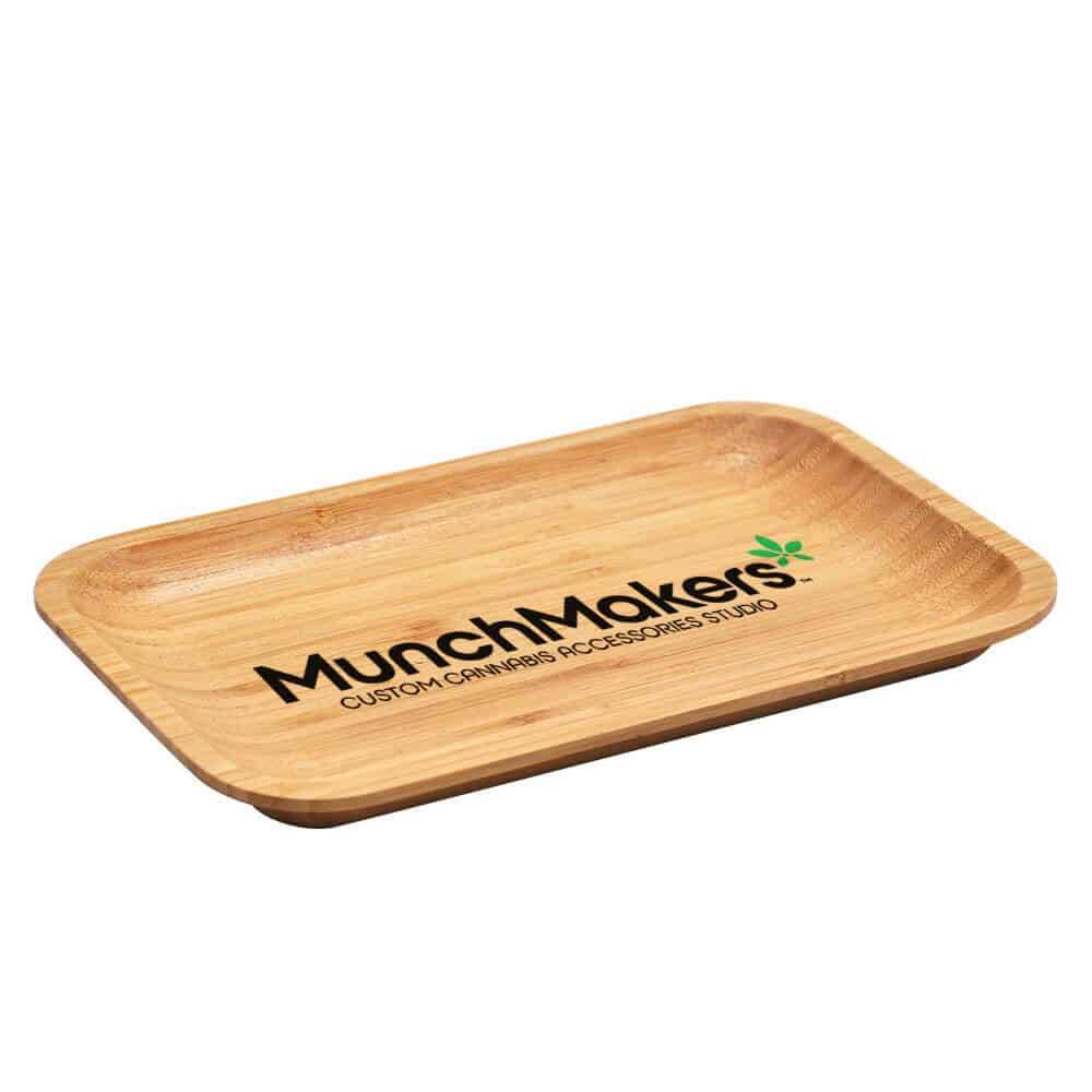 A hard and durable raw bamboo rolling tray.