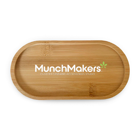 Mini Bamboo Oval Rolling Tray