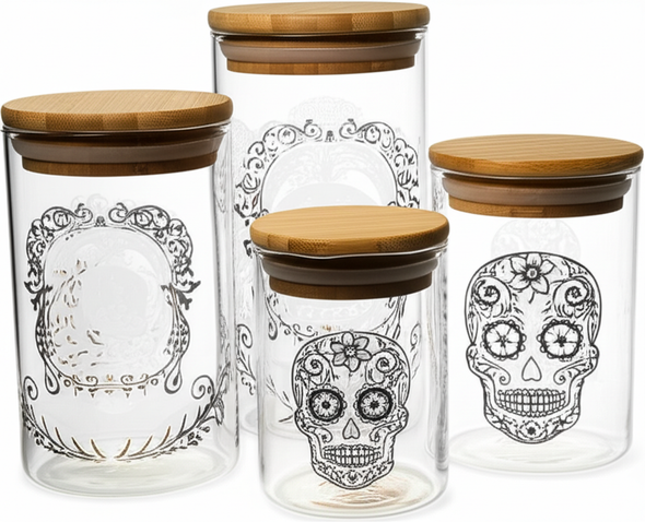 Bamboo + Glass Storage Jar - Extra Small
