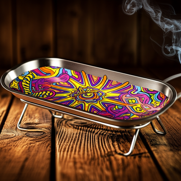 Rolling Tray with Holder - Small