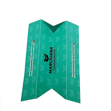 Custom paper rolling tray card folded in V shape