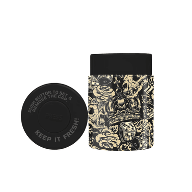 Custom all-over print stash jar with 360-degree branded design