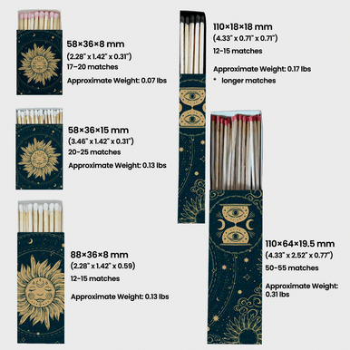 Custom branded matchbox with full-color logo design