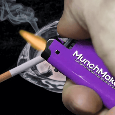 Custom plastic lighters showing transparent and solid color style options