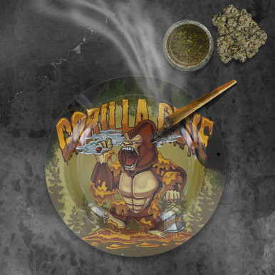 Round tin ashtrays showing various intricate custom design options