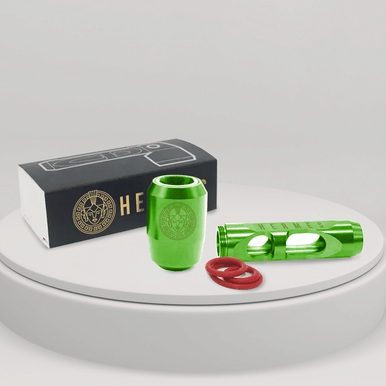 Aluminum pipe showing durable metal construction and portable design