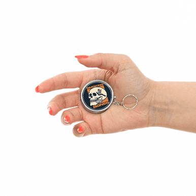 Custom portable metal ashtray keychain for on-the-go smokers