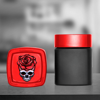 Custom Frost stash jar with frosted finish and premium aluminum construction