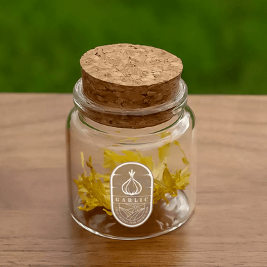 Herb glass stash jar showing transparent quality inspection capability