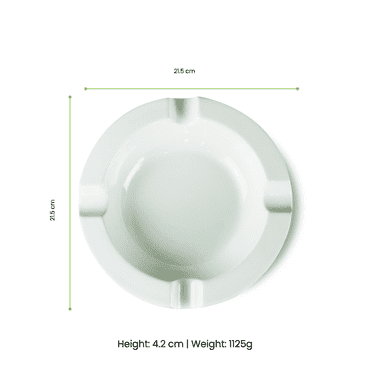 Custom ceramic cigar ashtray with 4 secure cigar slots and premium finish