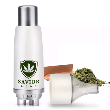 EasyGrind showing one-handed operation and dispensing mechanism