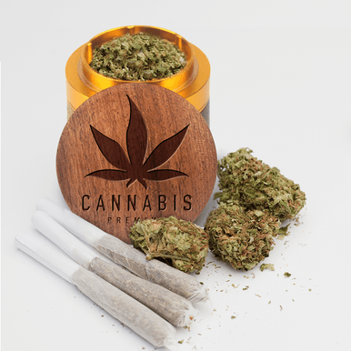 Genuine wood grinder showing natural grain beauty and quality construction