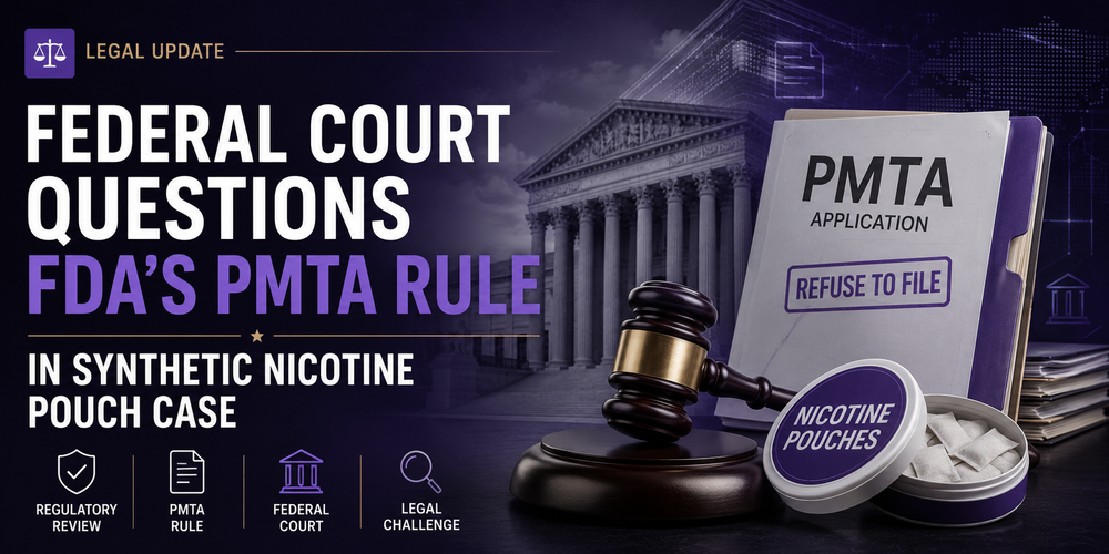 Federal Court Questions FDA's PMTA Rule in Synthetic Nicotine Pouch Case 