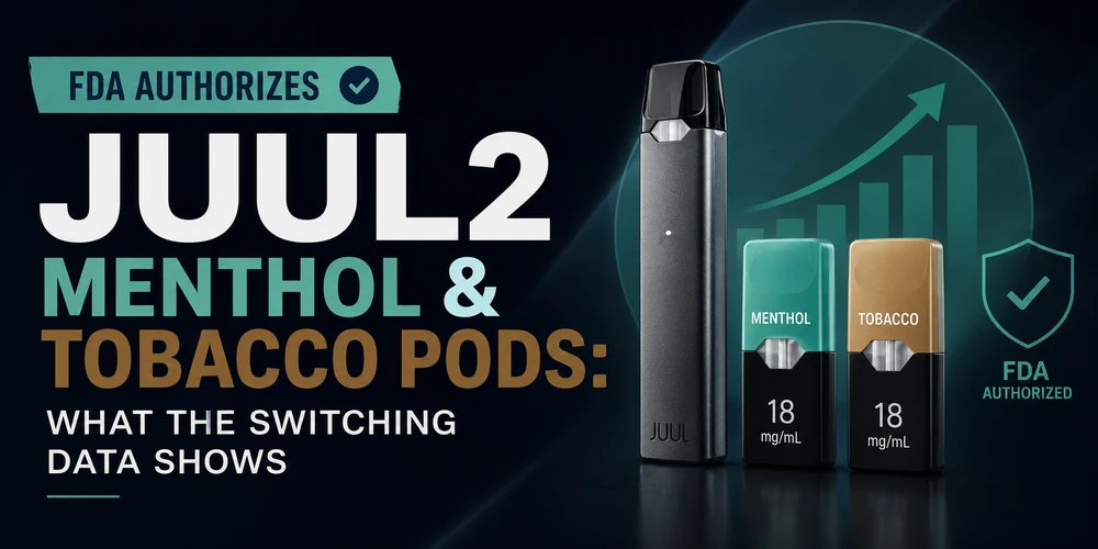 juul pod cigarette equivalent FDA Authorizes JUUL2 Menthol & Tobacco Pods: What the Switching Data Shows Elf Bar Vapes Near Devices: Pod Mod Systems Select Flavor ::Blue Sour Raspberry