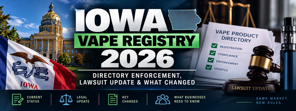 Iowa Vape Registry 2026: Directory Enforcement, Lawsuit Update & What Changed 