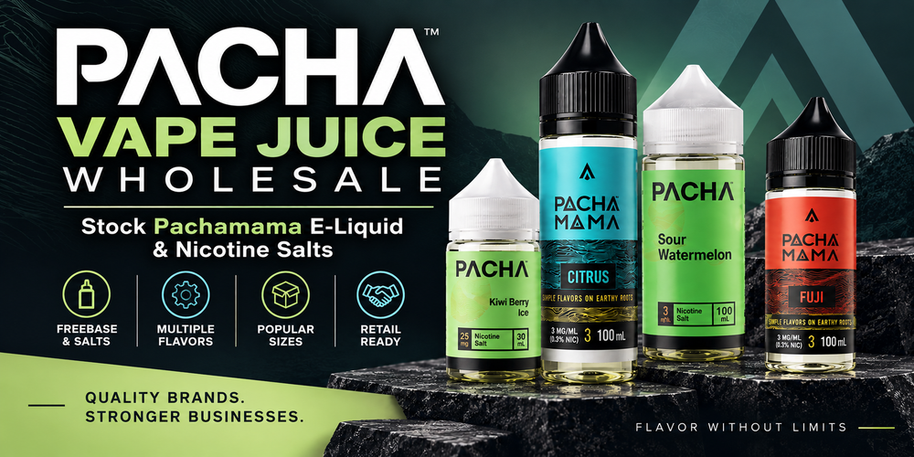 Pacha Vape Juice Wholesale: Stock Pachamama E-Liquid & Nicotine Salts 