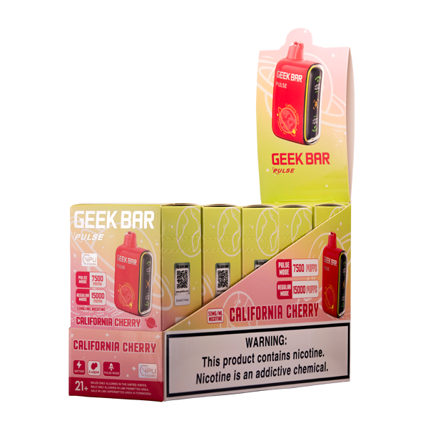 california disposable vapes Cherry Geek Bar Pulse Wholesale Flavour:OG CO (Chilled Classic Red) Voopoo UAE Butterscotch Tobacco POD SALT