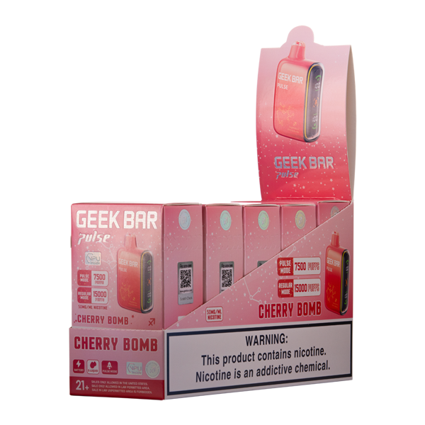 geek bar cherry flavor Bomb Pulse Wholesale Dork Bar Vape Geek aquarius Size:20mL / 25000 Puffs