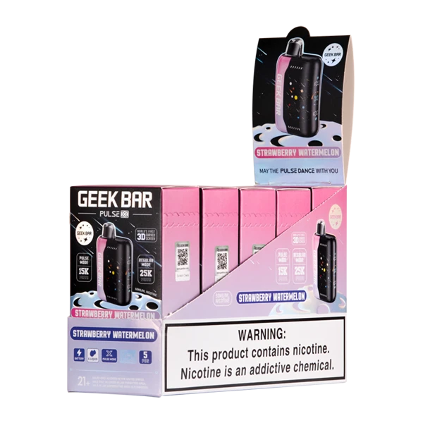 strawberry watermelon vape geek bar Pulse X 25K (Meteor Edition) Devices: POD Kit Sour Apple Ice Geek FLAVORS:WATERMELON BULL