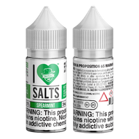 An icy spearmint flavored eliquid made by I love salts, available for wholesale online