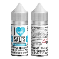Blue Strawberry vape juice by I Love Salts, available for online ordering for your vape shop