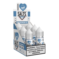 An icy blue raspberry flavored eliquid made by I love salts, available for wholesale online