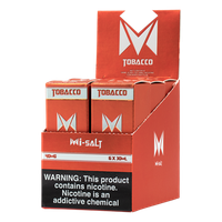 A best selling classic tobacco flavored vape juice, Tobacco Mi-Salts made with nicotine salts