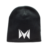 Fitted beanies embroidered with the Mi-Pod logo, available in black