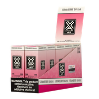 The best Strawberry Banana flavored vape juice from VaporLax, available in 25mg & 50mg