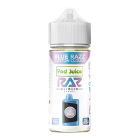 Blue Razz Cotton Clouds RAZ X POD JUICE 100ml for Wholesale