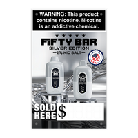 FIFTY BAR 20K Silver Series Vinyl Banner