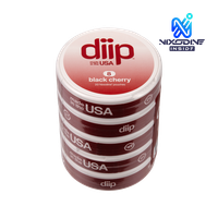 5 pack of 8 Black Cherry DIIP Reset Nixodine Pouches