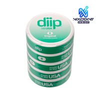 5 pack of 8 Tropical DIIP Reset Nixodine Pouches for Wholesale