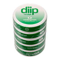 5 pack of 8 Wintergreen DIIP Reset Nixodine Pouches for Wholesale