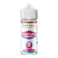 Sour Fruity Worms Pod Juice Nixodine 100ml 3 for Wholesale