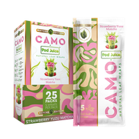 Strawberry Yuzu CAMO X POD JUICE Tea Wraps 25 Pack for Wholesale