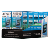 Blue Razz Ice Novo Bar AL6000 10pk for Wholesale