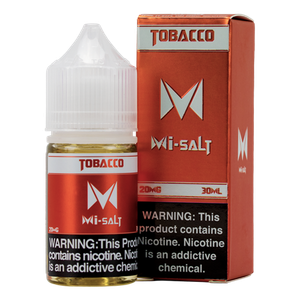 Tobacco Mi-Salt is a bold tobacco flavored vape juice, blended with nicotine salts