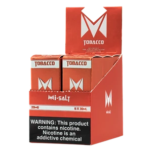A best-selling classic tobacco pod juice, Tobacco Mi-Salts is available for wholesale in 20mg & 40mg