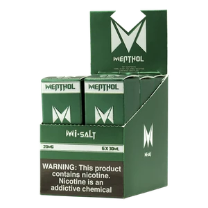 A best-selling mint pod juice, Menthol Mi-Salts is available for wholesale in 20mg & 40mg