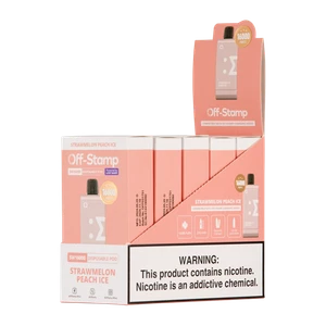 Strawmelon Peach Ice OFF STAMP SW16000 Disposable 5 Pack for Wholesale