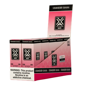 Browse wholesale Strawberry Banana flavored vape juice in 25mg & 50mg, made by VaporLax
