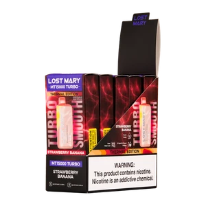 5 Pack of Strawberry Banana Lost Mary MT15000 Turbo