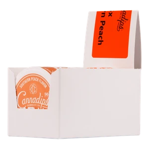 5 Pack of Southern Peach CANNADIPS 5X CBD Pouches for Wholesale
