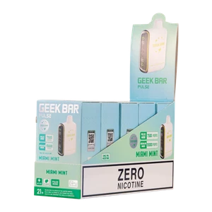5 Pack of Miami Mint Geek Bar Pulse ZERO Nicotine for Wholesale