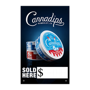 CANNADIPS 5X CBD Pouches Vinyl Banner