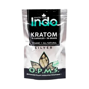 White Vein Indo OPMS Silver Capsules