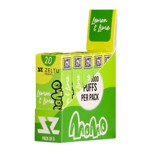 5 pack of Lemon Lime Momo Zeltu X3 Pod 20 for wholesale