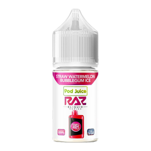 Straw Watermelon Bubblegum Ice RAZ X Pod Juice 30mL